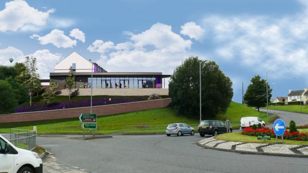 lakelands retail park - hotel visual from roundabout